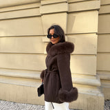 Turim Fur Coat in Brown