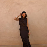 Medina Dress in Brown
