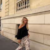Zebra Denim Pants