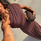 Toledo Dress in Brown