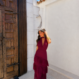Manila Dress in Burgundy