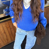 Soft Touch Knit Sweater in Royal Blue
