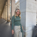 Cashmere Long Sleeve in Military Green