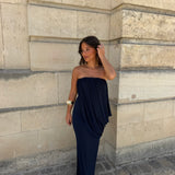 Victoire Dress in Navy