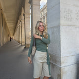 Cashmere Long Sleeve in Military Green