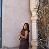 Triana Dress in Brown