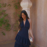 Manila Dress in Navy Blue