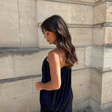 Victoire Dress in Navy
