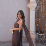 Triana Dress in Brown