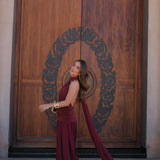 Paloma Dress in Burgundy - Shipping/Envio from 12/09 to 19/09