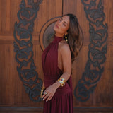 Paloma Dress in Burgundy - Shipping/Envio from 12/09 to 19/09