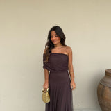 Toledo Dress in Brown