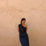 Amira Dress in Navy Blue