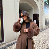 Caramel Coat with Fur