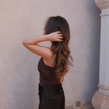 Amira Dress in Brown