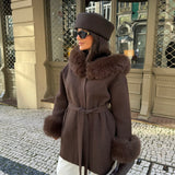 Turim Fur Coat in Brown