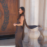Safira Dress in Brown
