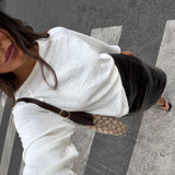 Croc Midi Skirt