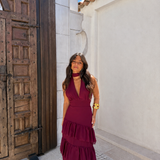 Manila Dress in Burgundy