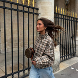 Capucine Plaid Bomber