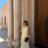 Medina Dress in Light Yellow