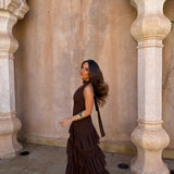 Manila Dress in Brown