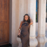 Safira Dress in Brown