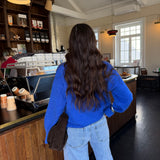 Soft Touch Knit Sweater in Royal Blue