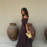 Toledo Dress in Brown