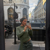 Cashmere Long Sleeve in Military Green