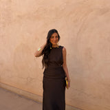 Medina Dress in Brown