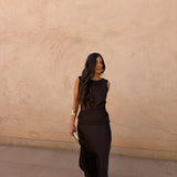 Medina Dress in Brown