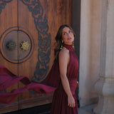 Paloma Dress in Burgundy - Shipping/Envio from 12/09 to 19/09