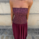 Palais Dress in Burgundy