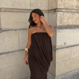 Victoire Dress in Brown