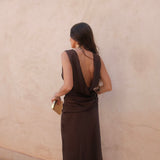 Medina Dress in Brown