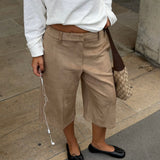 Valentine Suede Bermudas