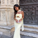 Pastel Yellow with Flower Dress