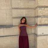 Palais Dress in Burgundy