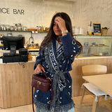 Bandana Long Jacket in Blue