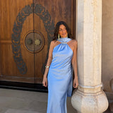 Safira Dress in Sky Blue