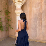 Manila Dress in Navy Blue