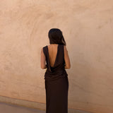 Medina Dress in Brown