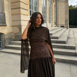 Palais Dress in Brown