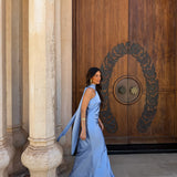 Safira Dress in Sky Blue