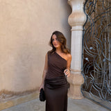 Amira Dress in Brown