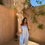 Satin Set in Sky Blue