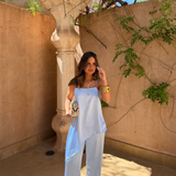 Satin Set in Sky Blue