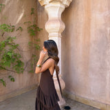 Manila Dress in Brown