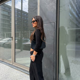 Carolyn Low-Waisted Pants in Black